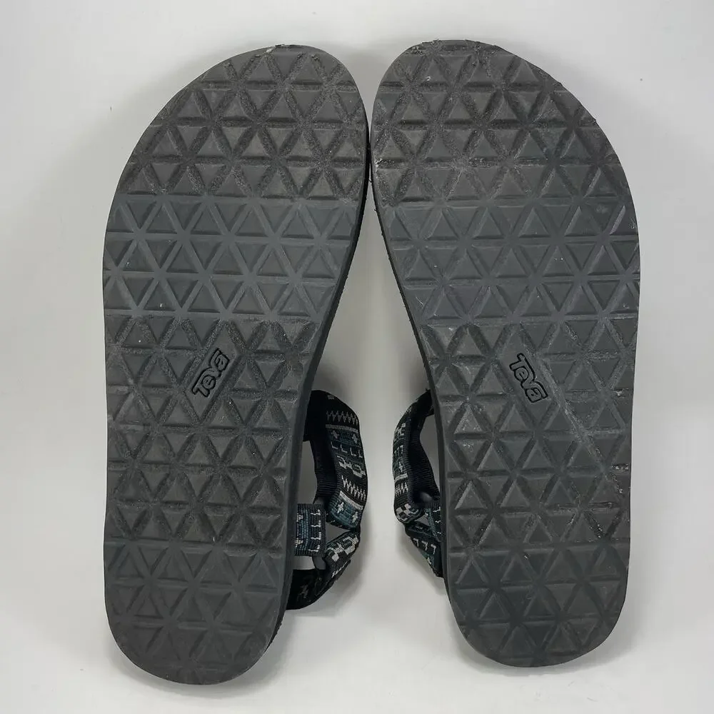 Teva Original Universal Sandals Mens Size 12 Black Geometric Hiking Water Active